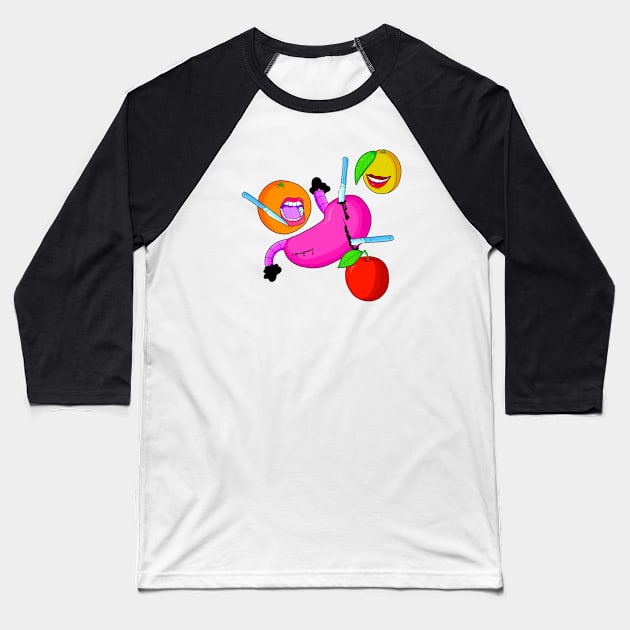 Food Baseball T-Shirt by steffiemolla